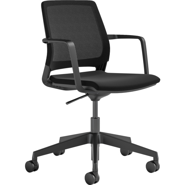 Safco® Medina Mesh Mid-Back Conference Chair, Black -  6828BL