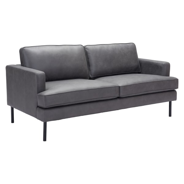 Zuo Modern Decade Polyester Sofa, 33-1/8""H x 72""W x 35-7/16""D, Vintage Gray -  109031
