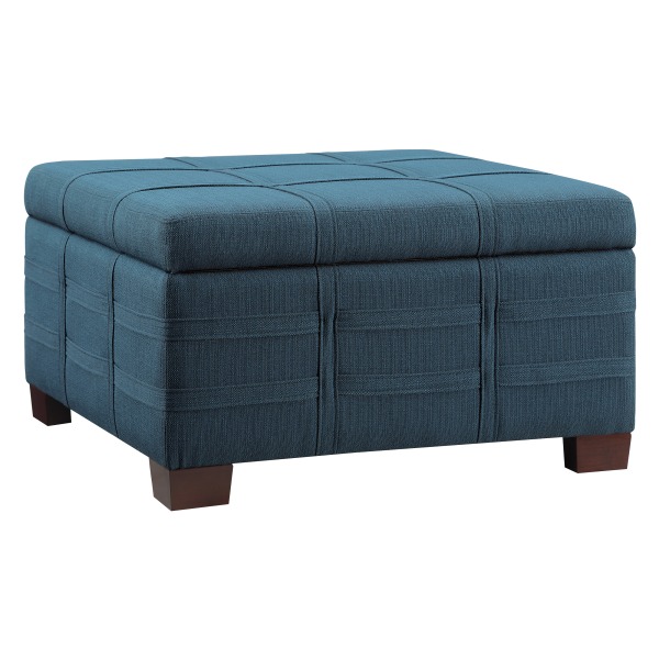 Office Star Detour Strap Square Storage Ottoman, Azure - DTR3030S-K14 - Furniture Add modern storage to your space with an Office St sku DTR3030S-K14