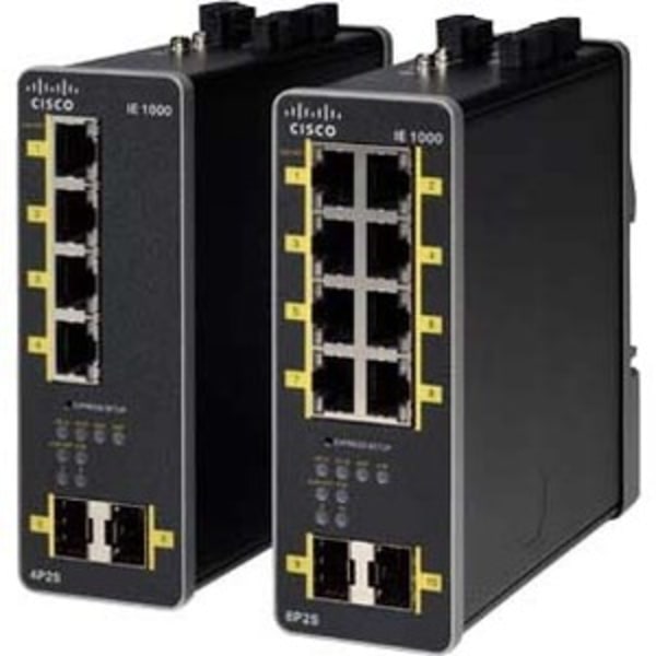 Cisco IE-1000-8P2S-LM network switch Managed Gigabit Ethernet (10/100/1000) Power over Ethernet (PoE) Black