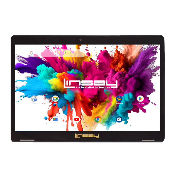 Linsay Octa Core 10.1 Tablet, 128GB Storage, Android 15, Bundled with POP Holder and Stylus Pen (F10 | Quill