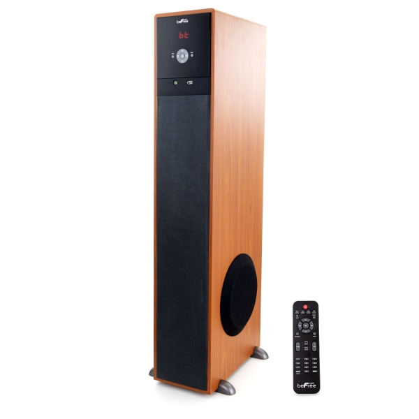 Bluetooth® Tower Speaker, 35-1/2""H x 6-1/2""W x 11-3/4""D, Wood - BeFree Sound 99595897M