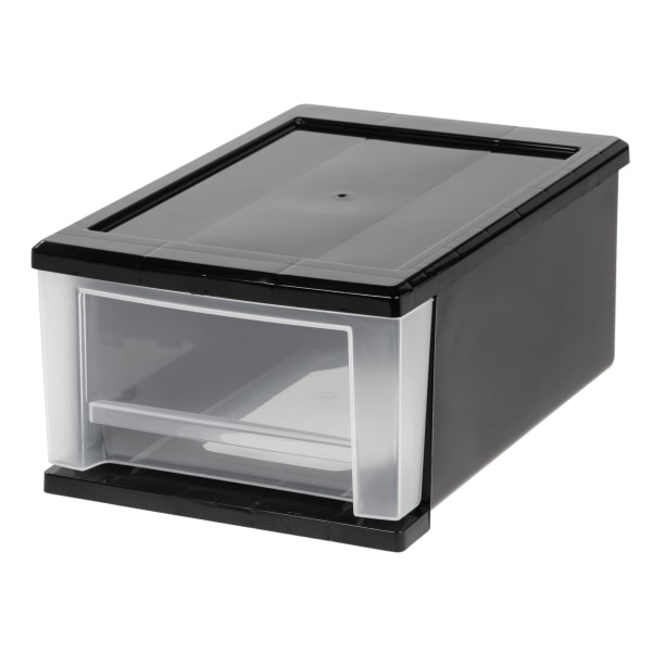 UPC 735854901110 product image for Office Depot® Brand Small Stacking Drawer, Black/Clear | upcitemdb.com