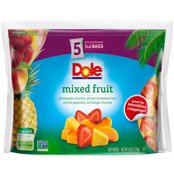 UPC 071202065777 product image for Dole Frozen Mixed Fruit, 1 Lb, Pack Of 5 Bags | upcitemdb.com