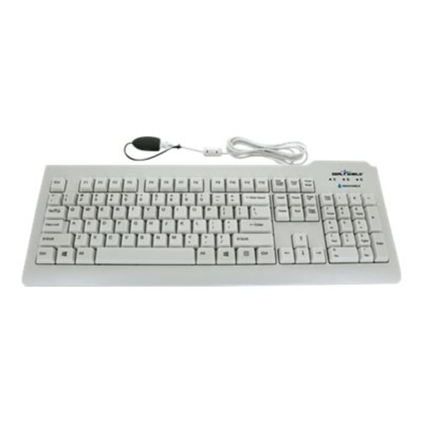 Seal Shield Silver Seal Glow Waterproof  Keyboard  backlit  USB  QWERTY  US  white
