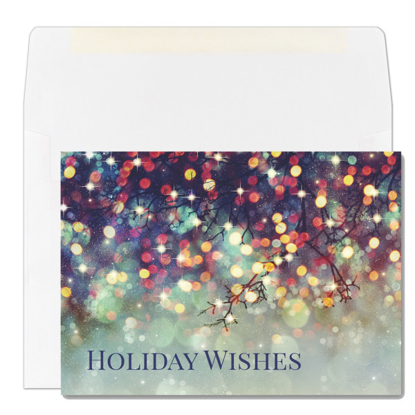 Custom Full-Color Holiday Cards With Envelopes, 7" x 5", Prismatic Wish, Box Of 25 Cards