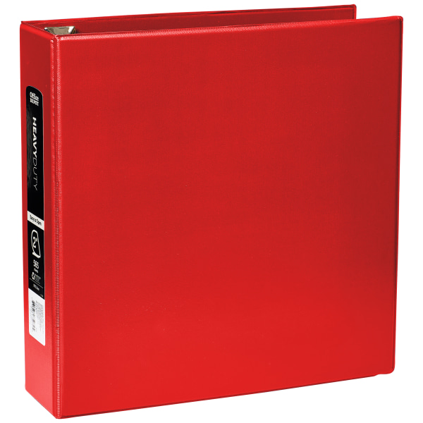 Office Depot® Brand Heavy-Duty 3-Ring Binder, 2" D-Rings, Red