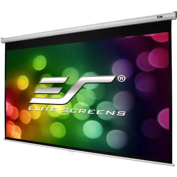 Elite Screens Manual B - 100-INCH 1:1, Manual Pull Down Projector Screen 4K / 8K Ultra HDR 3D Ready with Slow Retract Mechanism, 2-YEAR WARRANTY, M100 -  M100S