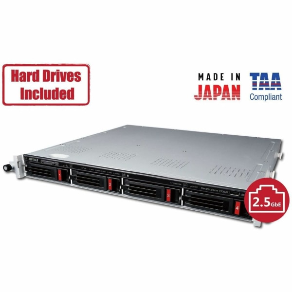 Photos - Server Buffalo TeraStation 3420RN Rackmount 16TB NAS Hard Drives Included  - Annapurna Labs Alpine AL-214 1.40 GHz (4 x 4TB, 4 Bay)