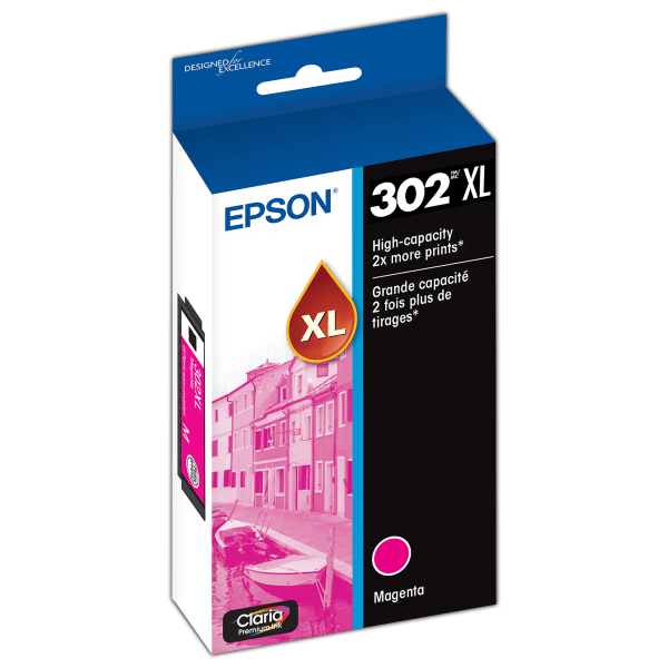 Epson® 302XL Claria® Premium Magenta High-Yield Ink Cartridge, T302XL320-S