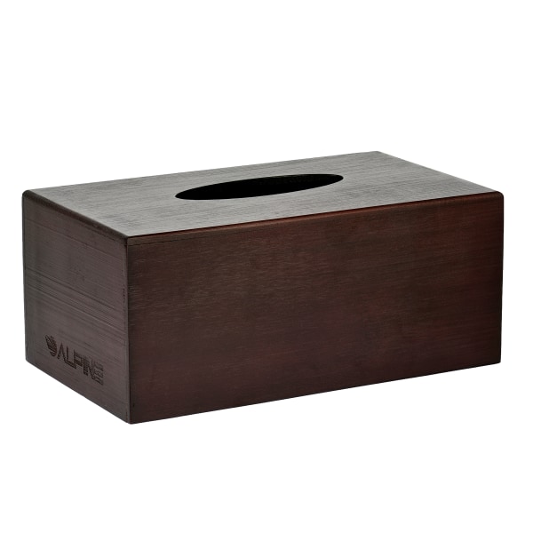 Alpine Industries Rectangular Espresso Bamboo Tissue Box Cover