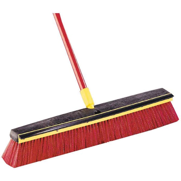 Quickie 24-in Poly fiber Multi-surface 2-in-1 squeegee Push Broom-head only