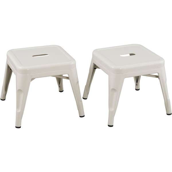 Ace Kids Metal Stools, Beige, Set Of 2 Stools