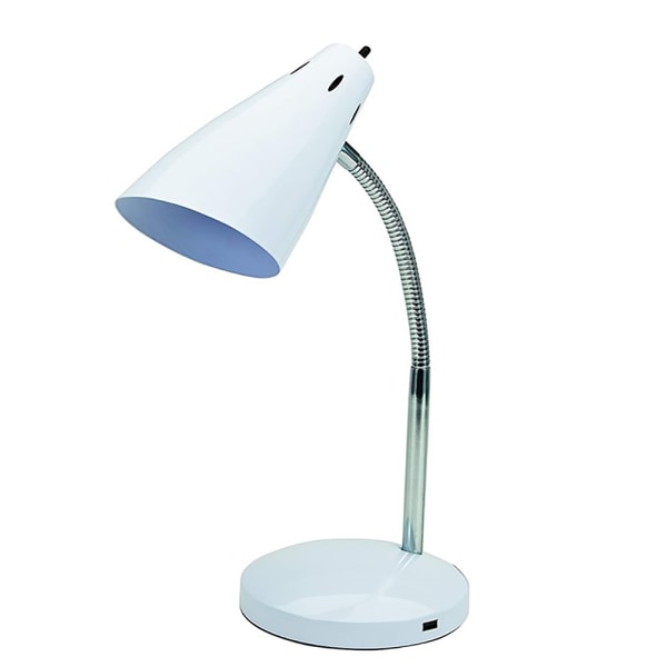Brenton Studio® LED USB Desk Lamp, Adjustable, 15""H, White -  VSL150002W
