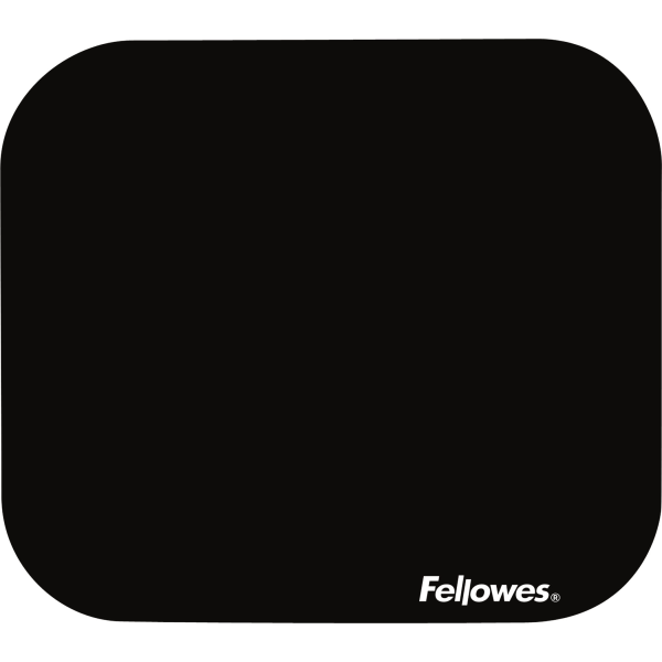 Fellowes Mouse Pad, Non-Skid Rubber Backing, Black (58024)