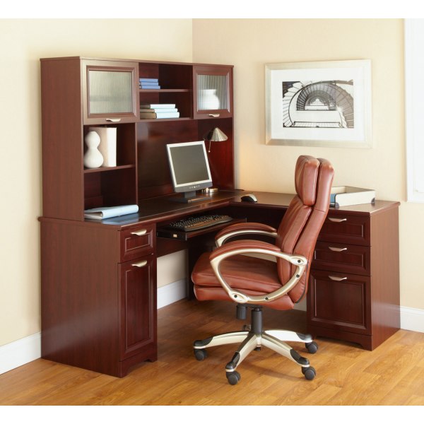 Realspace® Magellan 58"W Hutch For Corner/LDesk, Classic Cherry Zerbee