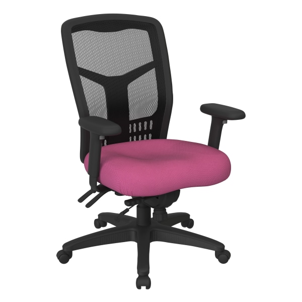 Office Star ProGrid Mesh High-Back Managers Chair, Pink