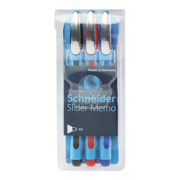 EAN 4004675065445 product image for Schneider Slider Memo XB Ballpoint Pens, Extra Bold Point, 1.4 mm, Assorted Barr | upcitemdb.com