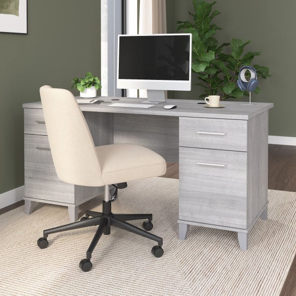 Bush Furniture Somerset Office Desk, 60"W, Platinum Gray, Standard Delivery
