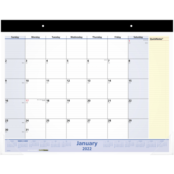 At A Glance Desk Calendar 2023 At-A-Glance® Quicknotes 13-Month Desk Calendar, 22" X 17", January 2022 To  January 2023, Sk70000 - Zerbee