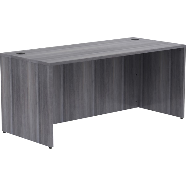 LLR69546 Weathered Charcoal Laminate Rectangular Desking, Charcoal Gray - 66 x 30 x 29.5 in.