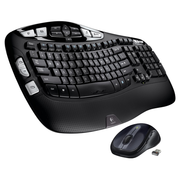 Logitech MK550 Wireless Contoured Keyboard & Ambidextrous Mouse