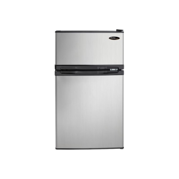 Danby Designer Dual Door Compact Fridge with Freezer - 3.10 ft³ - Reversible - 2.23 ft³ Net Refrigerator Capacity - 0.87 ft³ Net Freezer Capacity - 31 -  DCR031B1BSLDD