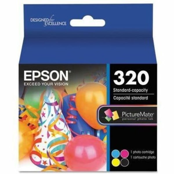 Epson T320P Original Inkjet Ink Cartridge/Paper Kit - Black, Cyan, Magenta, Yellow - 4 / Pack - 100 Photos