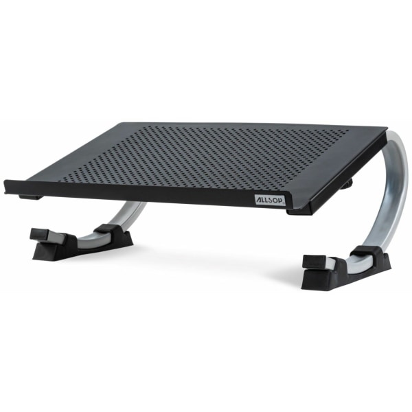 Allsop® Redmond Adjustable Curve Laptop Stand, 5"H x 14-3/4"W x 11-1/2"D, Black/Silver