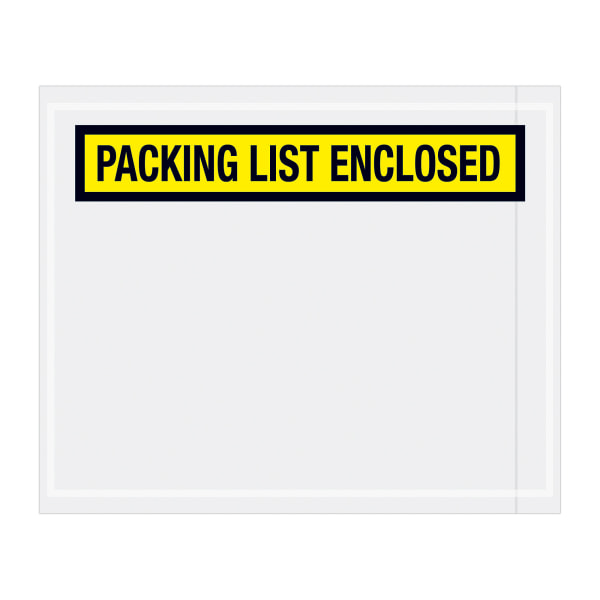 Office Depot� Brand "Packing List Enclosed" Envelopes, Panel Face, 4 1/2" x 5 1/2", Yellow, Pack Of 1,000