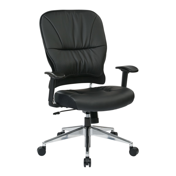 Office Star Space Seating 32 Series Ergonomic Eco Leather Mid-Back Managers Chair, Black - 32-E33P918P - Furniture Make the most of the workday while sitting in this sku 32-E33P918P