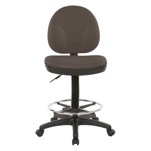 Office Star Dillon Fabric Mid-Back Drafting Chair, Gray