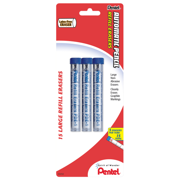 UPC 072512054505 product image for Pentel® Quicker Clicker™ Eraser Refills, Pack Of 15 | upcitemdb.com