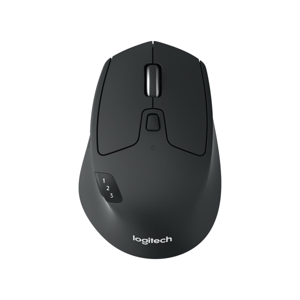 Logitech M720 TRIATHLON Wireless Ergonomic Optical Bluetooth & USB Mouse, Black (910-004790)