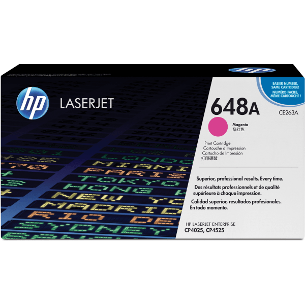 HP 648A Magenta Standard Yield Toner Cartridge, Prints Up to 11,000 Pages (CE263A) | Quill