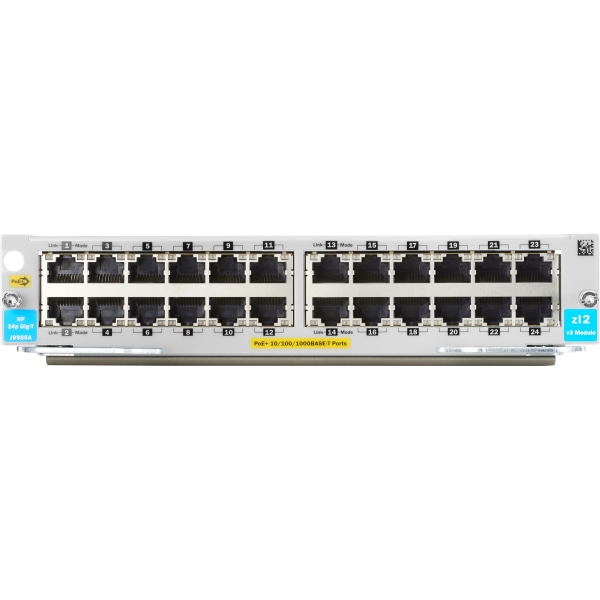 Photos - Switch HP HPE 5400R 24-port 10/100/1000BASE-T PoE+ with MACsec v3 zl2 Module - For Data Networking - 24 x RJ-45 1000Base-T LAN - Twist 