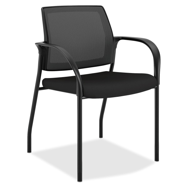 HONIS108IMCU10 Ignition Mesh Back & Glides Stacking Chair, Black