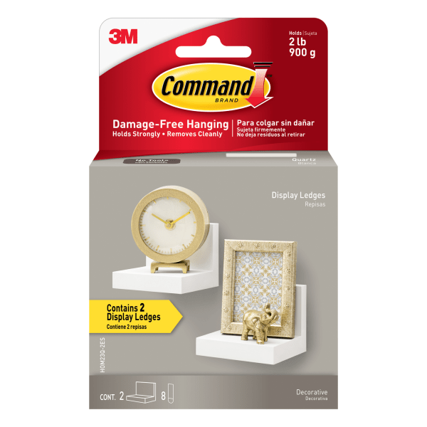 Command Display Ledges  Quartz  2 Wall Display Ledges
