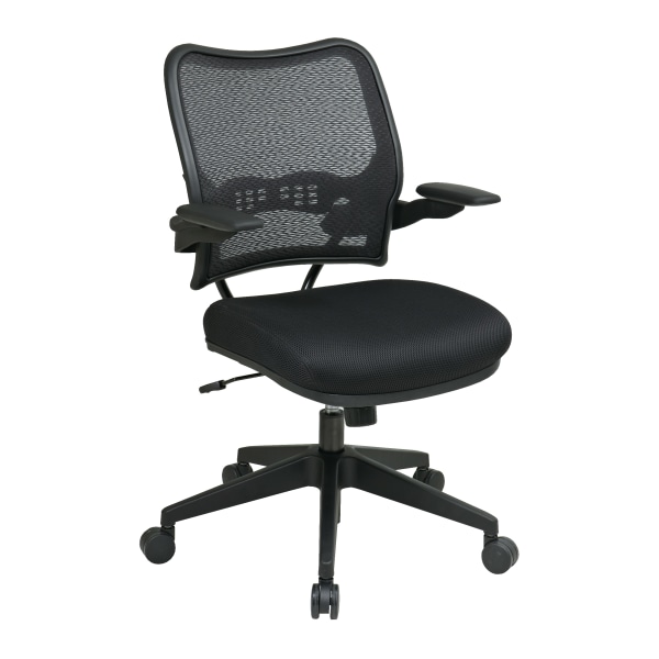 Office Star Deluxe AirGrid Mesh Mid-Back Chair, Black