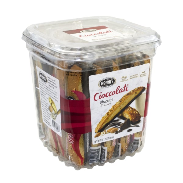 Nonni's Individually Wrapped Cioccolati Biscotti Cookies, 1.25 oz, 25/Pack(Nonnis) | Quill