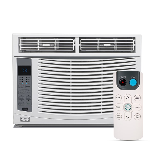 Black+Decker Window Air Conditioner, 6,000 BTU, White