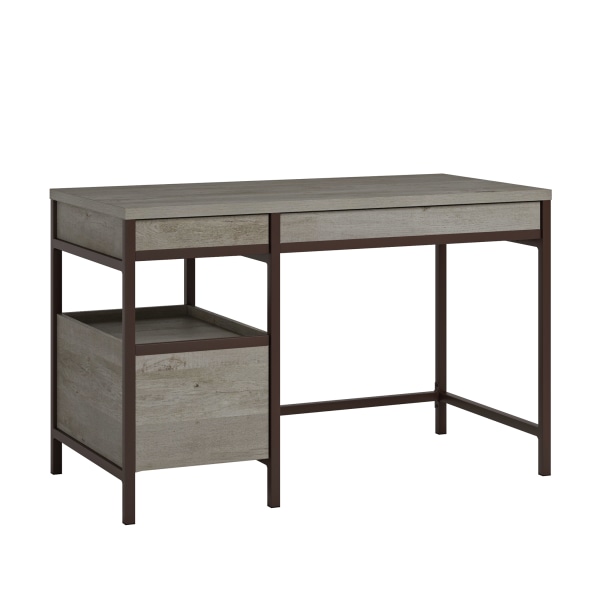 Sauder® Manhattan Gate 48"W Single Pedestal Computer Desk With File Drawer, Mystic Oak