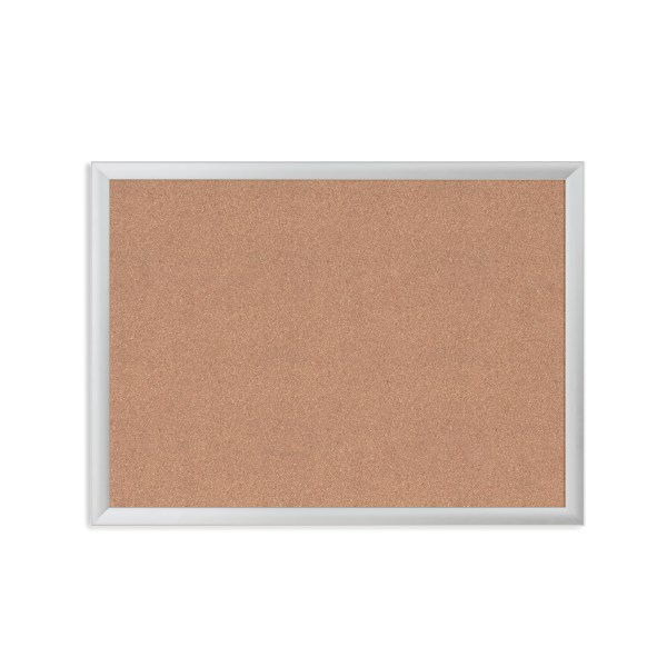 U Brands Cork Bulletin Board, 23 x 17, Aluminum Frame With Silver Finish
