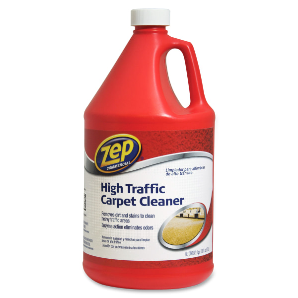 Zep High-Traffic Carpet Spot Remover & Cleaner - 128 fl oz (4 quart) - Red - 4 / Carton -  ZUHTC128CT