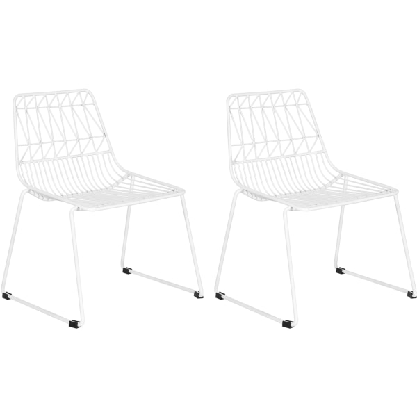Ace Childrens Wire Activity Chairs, White, Set Of 2 Chairs