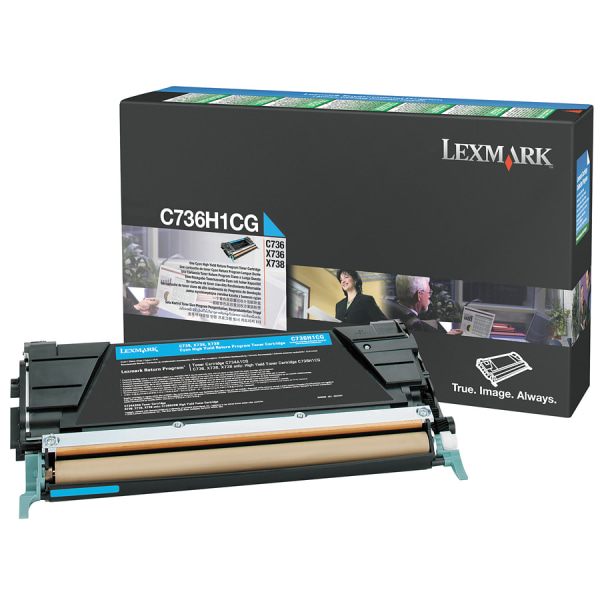 Lexmark™ C736H1CG Cyan High Yield Toner Cartridge