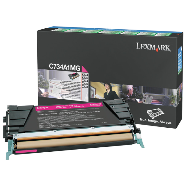 Lexmark&trade; C734A1MG Magenta Return Toner Cartridge LEXC734A1MG