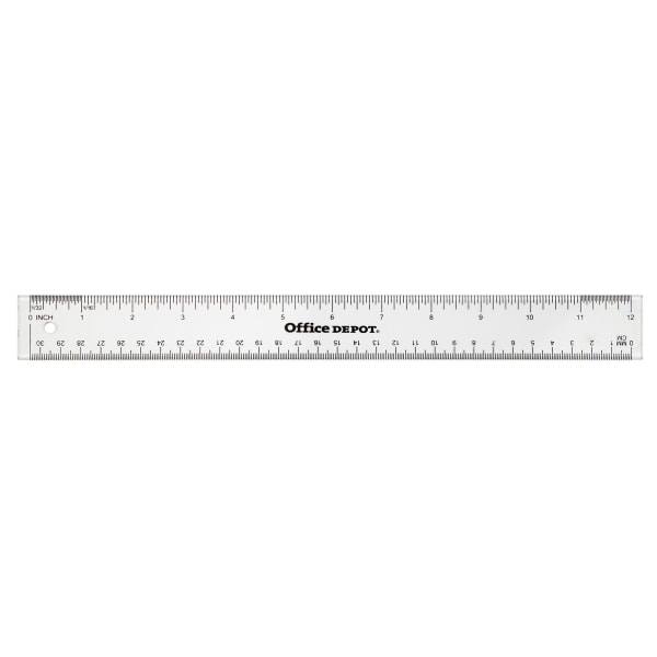 Office Depot® Brand Acrylic Ruler, 12"", Clear -  NB20110512