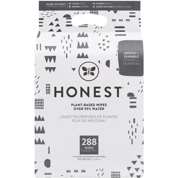 The Honest Company Plant-Based Baby Wipes made with over 99% Water - Pattern Play - 288ct