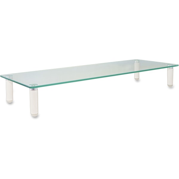 Photos - Mount/Stand Kantek Glass Monitor Riser, 3 1/4"H x 22"W x 8 1/4"D, White MS370 